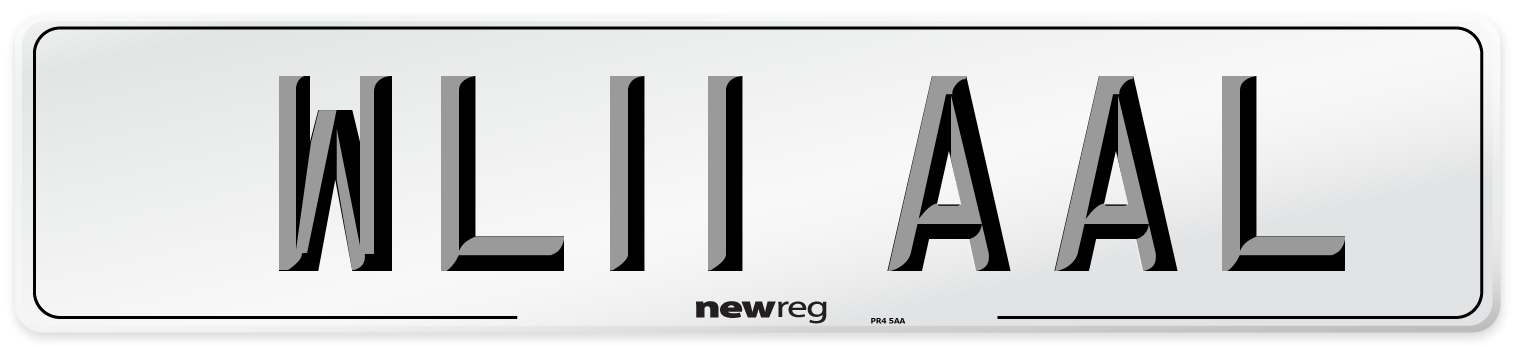 WL11 AAL Number Plate from New Reg